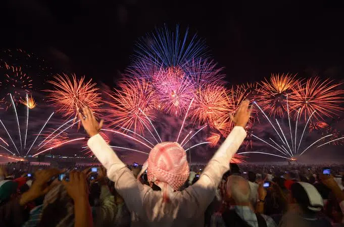 اماكن ومواعيد الالعاب النارية في الامارات راس السنة 2023