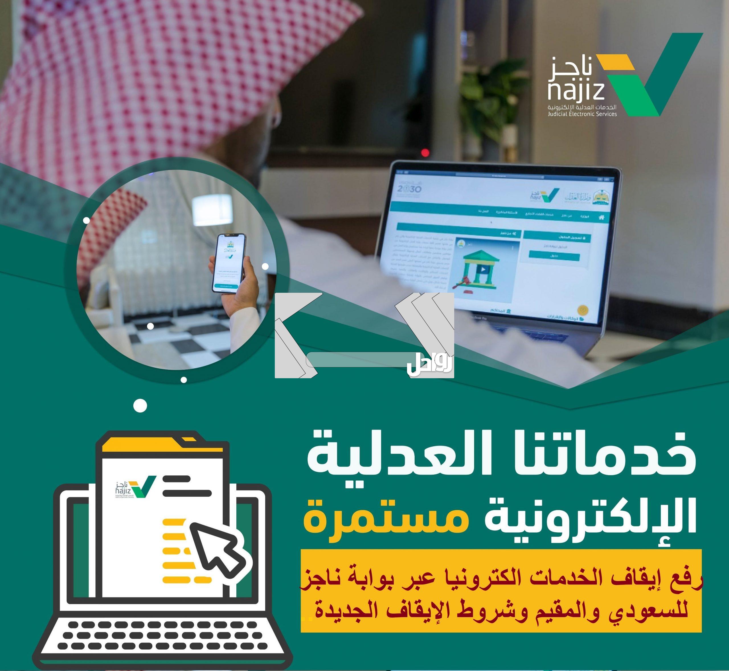 رفع إيقاف الخدمات الكترونيا عبر بوابة ناجز للسعودي والمقيم وشروط الإيقاف الجديدة scaled 1