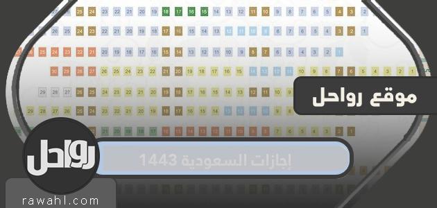 المملكة العربية السعودية 1443 أيام العطل الرسمية