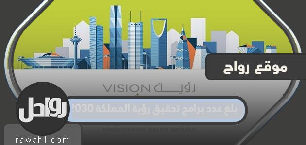 بلغ عدد البرامج لتحقيق رؤية المملكة 2030