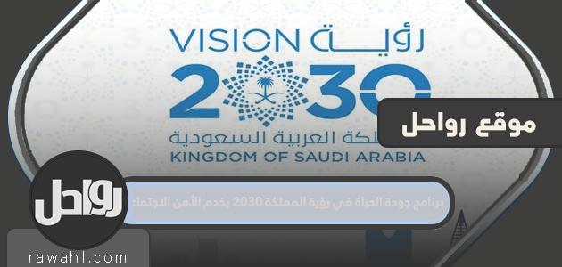 يخدم برنامج جودة الحياة في رؤية المملكة 2030 الضمان الاجتماعي