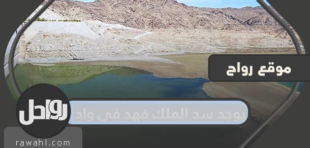 يوجد سد الملك فهد في الوادي

