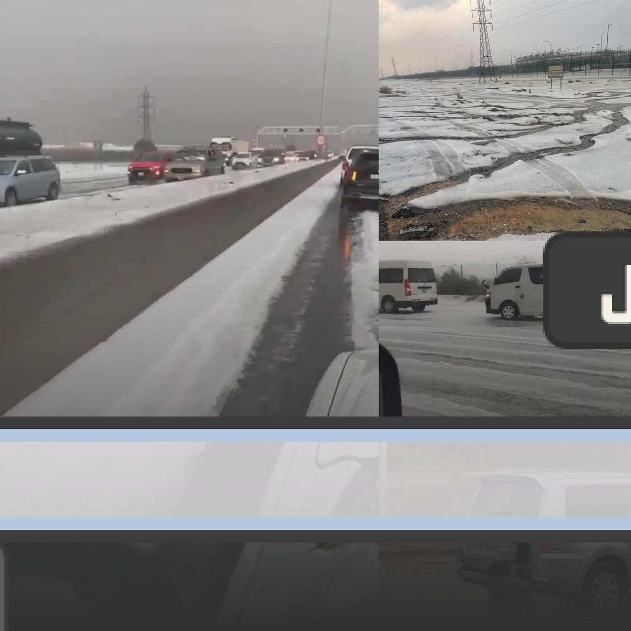 اين هطلت ثلوج الكويت بالصور