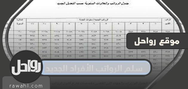 سلم الرواتب الأفراد الجديد 1445 في السعودية