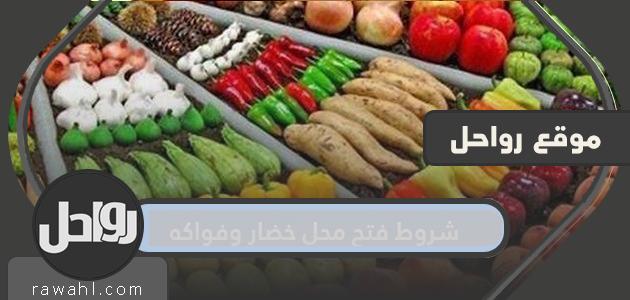 شروط فتح محل فواكه وخضروات في السعودية 1442 والإجراءات المطلوبة لفتح المتجر