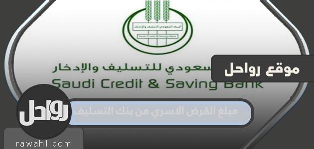 ما هي قيمة القرض العائلي من بنك الائتمان 1445؟