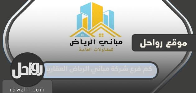 كم عدد فروع شركة مباني الرياض العقارية؟